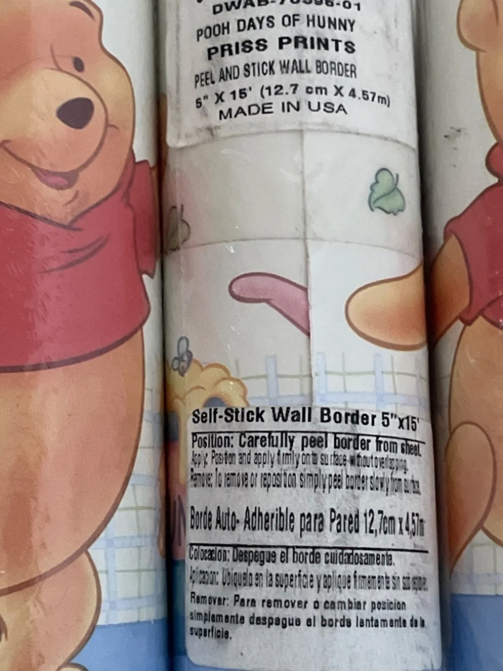 New DISNEY Winnie the Pooh & Friends WALLPAPER BORDER -3 Rolls